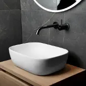 Loutro Waskom spiro rechthoek 48x32x13.5 cm hoogglans wit