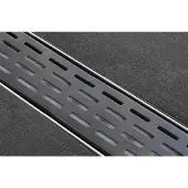 Easy drain Rooster tbv Douchegoot Fixt-1 Black 100cm