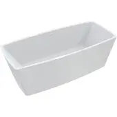 Best design Vrijstaand Ligbad Qura 180x80x58 cm Glanzend Wit
