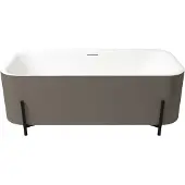 Zydra Vrijstaand ligbad aura 75x170 cm moka