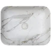 Riho Waskom Marmic Rechthoek 50x39x13 cm Mat Wit Marmer Keramiek
