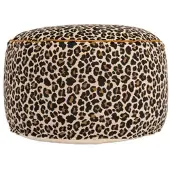 Sissy-Boy Bruine poef met leopard patroon