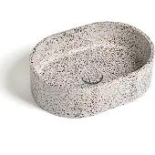 Ideavit Waskom idea.rock 40x28x12 cm ovaal terrazzo wit