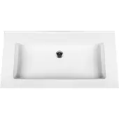 Boss & Wessing Wastafel bws veroni 45.5x57 cm zonder kraangat solid surface wit
