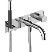 Hotbath Cobber X CX026EXT Afbouwdeel Inbouw Badkraan Met Uitloop - Chroom - Kranen, Badkranen, Inbouw Badkranen - 8720143171321