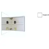 Sanicare Spiegelkast qlassics 60 cm 1 deur hoogglans wit links