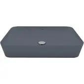 SaniGoods Aqualis keramische waskom 60x40cm mat basalt