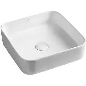 Sapho Waskom opbouw blade vierkant 40x40x11.5 cm keramiek wit