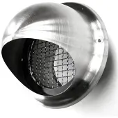 Boss & Wessing Bolrooster bws ventilatie aansluitmaat ø 125 mm grofmazig gaas met hoge doorlaat rvs