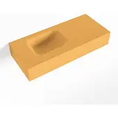Mondiaz LEX Ocher vrijhangende solid surface wastafel 70cm. Positie wasbak links