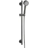 Wiesbaden Glijstangset cadans luxe compleet met handdouche en doucheslang gunmetal