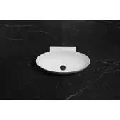 Luca Fontein Ovaal Sanitair 40x22x12 cm Solid Surface Mat Wit (zonder kraangat)