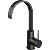 Brauer Carving Wastafelkraan Hoog Cascade - Hendel 1 - Mat Zwart - Zonder Waste - Messing - Kranen, Wastafelkranen, Opbouw Wastafelkranen