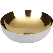 Differnz Shine waskom 40x40x13.5cm keramiek goud/wit