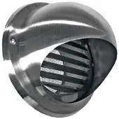Boss & Wessing Bolrooster BWS Ventilatie Aansluitmaat Ø 160 mm Met Muggengaas RVS
