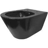 Boss & Wessing Wandcloset bws randloos 53 cm met bidetfunctie mat zwart