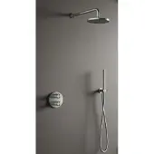 Hotbath Archie IBS30AIX inbouwdouche met ronde handdouche en 30cm hoofddouche RVS
