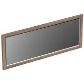 Forzalaqua Spiegel Gela 120x2x50 Cm Eiken Havanna