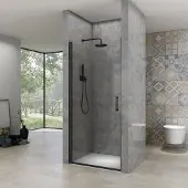 Van Rijn Nisdeur ST02 Draaideur 76x200 cm 6 mm Zwart