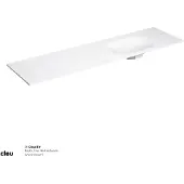 Clou Hammock Wastafelblad Enkele Waskom Rechts 180cm Compositie 33 Aluite Mat Wit