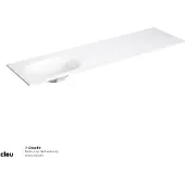 Clou Hammock wastafelblad, enkele waskom 180cm, aluite
