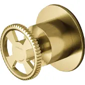 Hotbath Cobber @Work CW010HEXT afbouwdeel inbouw stopkraan warm geborsteld messing PVD
