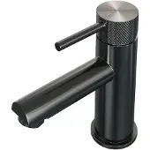 Brauer Gunmetal Carving wastafelkraan met lange, ronde handgreep en ColdStart gunmetal geborsteld PVD