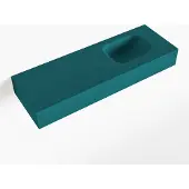 Mondiaz lex smag vrijhangende solid surface wastafel 90 cm. Positie wasbak rechts
