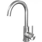 Brauer Carving Wastafelkraan Hoog - Hendel 1 - Geborsteld RVS PVD - Zonder Waste - Messing - Kranen, Wastafelkranen, Opbouw Wastafelkranen