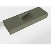 Mondiaz lex army vrijhangende solid surface wastafel 90 cm. Positie wasbak midden