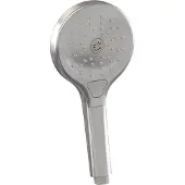 Brauer Vrijstaande badkraan brushed met handdouche rond geborsteld rvs