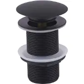 Wiesbaden UniMatch clickwaste afvoerplug verlengd 5/4" mat zwart