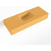 Mondiaz LEX Ocher vrijhangende solid surface wastafel 80cm. Positie wasbak midden