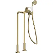 Tres Badmengkraan Clasic Vrijstaand 1 Hendel Incl Handdouche Verouderd Messing Mat