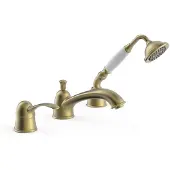 Tres Badrandkraan Clasic Mengkraan Incl. Handdouche Verouderd Messing Mat