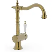 Tres Wastafelmengkraan classic rvs 1 hendel verouderd messing mat
