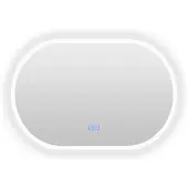 Casajoy Badkamerspiegel bright 90x60 cm ovaal ledverlichting en anticodens