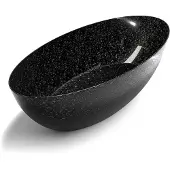 Mondiaz Vrijstaand Ligbad Float Carbon Flakes 170x80 cm Koolstofvezel Zwart