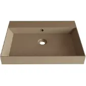 Gliss Design Wastafel lako 70 cm zonder kraangat mat cappuccino