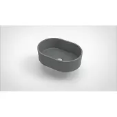Arcqua Opbouw waskom case ovaal 40x28 cm mat grijs