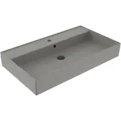 Sanilux Wastafel edge keramiek 80 1 kraangat warm beton