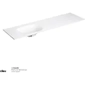 Clou Hammock Wastafelblad Enkele Waskom Links 170cm Compositie 20 Aluite Mat Wit