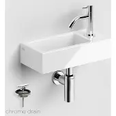Clou Fonteinset Flush 3 Incl. Toebehoren 9x36 Cm Glanzend Wit