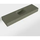 Mondiaz lex army vrijhangende solid surface wastafel 110 cm. Positie wasbak midden