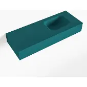 Mondiaz lex smag vrijhangende solid surface wastafel 80 cm. Positie wasbak rechts