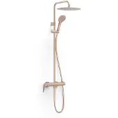 Tres Regendouche fuji 203 cm met handdouche mat rose gold