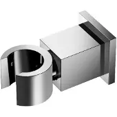 Hotbath Mate M506 Wandsteun Vierkant Geborsteld Nikkel - Wandkraanhouder - Messing - Kranen, Douchekranen, Douchekophouders & Uitlaten - 8719638614702 - Kranen, Douchekranen, Douchekophouders &