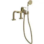 Tres Badrandkraan clasic mengkraan opbouw incl. Handdouche verouderd messing mat