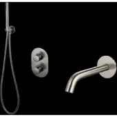Sanilux Badset Bubbel Inbouw Met Box Thermostaat Gunmetal