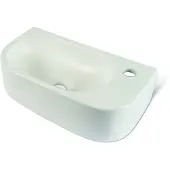 Luca Fontein Sanitair Ceramics 40x21,5x12 cm Keramiek Rechts Mat Wit